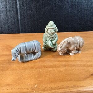 Wade England Whimsies Figurines Lot of 3 Bear Clown Horse